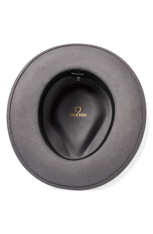 Brixton Swindle Wool Fedora In Grey/grey