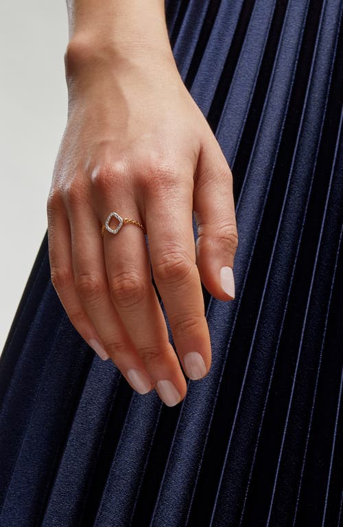 Monica Vinader Riva Mini Kite Diamond Friendship Ring In Yellow Gold/diamond