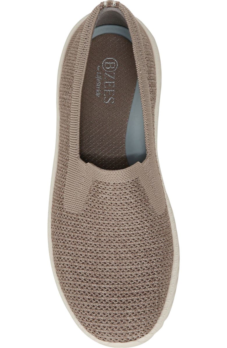 LifeStride Wednesday Knit Slip-On Sneaker, Alternate, color, Simply Taupe Heathered Knit