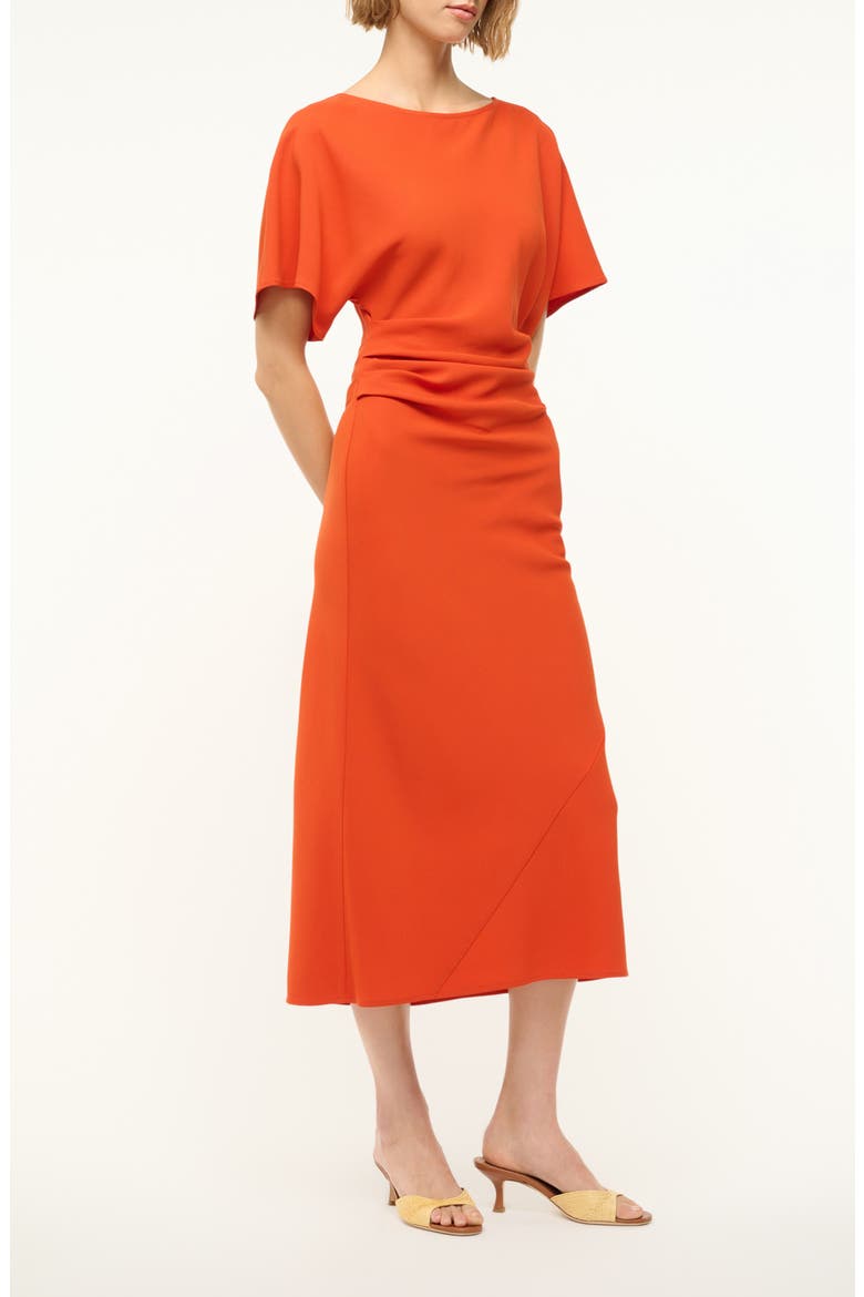 Amelie Midi Dress, Alternate, color, CAYENNE