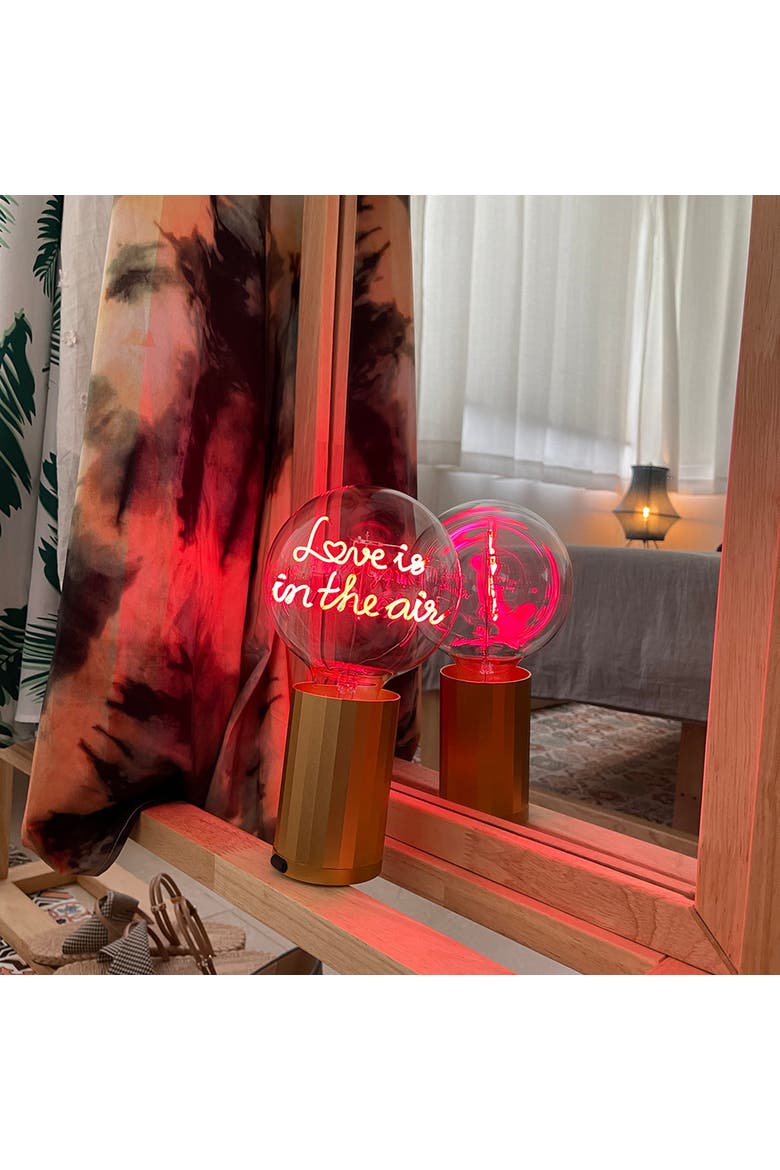 Love Is In The Air Portable Table Lamp, Alternate, color, Pink