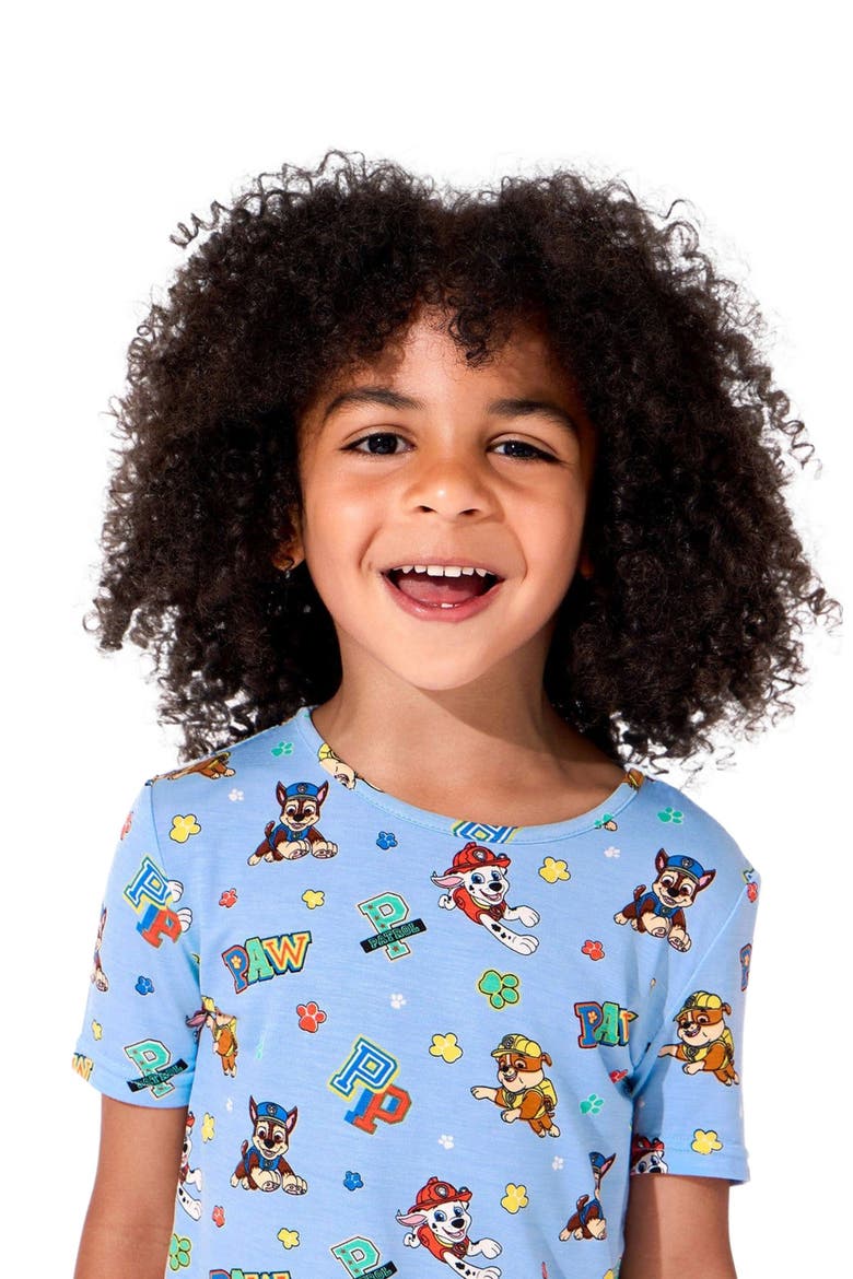 PAW Patrol Varsity Blue Kids 2-Piece Short Sleeve & Shorts Pajama Set, Alternate, color, PAW Patrol: Varsity Blue
