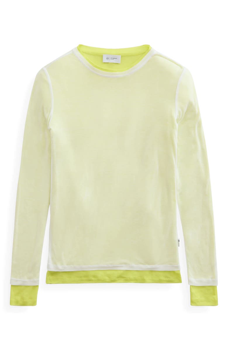 AG Eleni Crewneck Knit Top, Alternate, color, Powder/ Chartreuse
