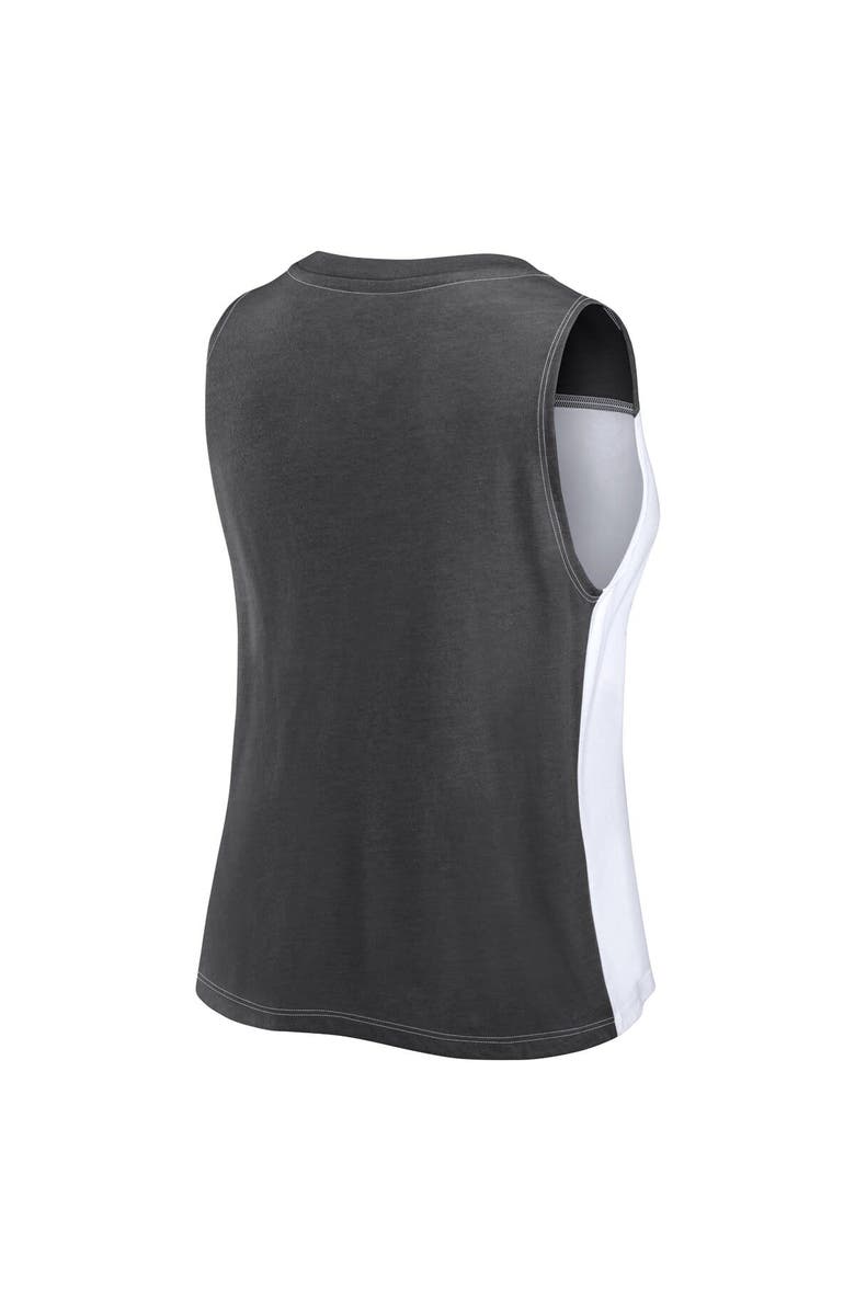 FANATICS Women's Fanatics Branded Black/White Cincinnati Bengals Script Color Block Tank Top, Alternate, color, Black