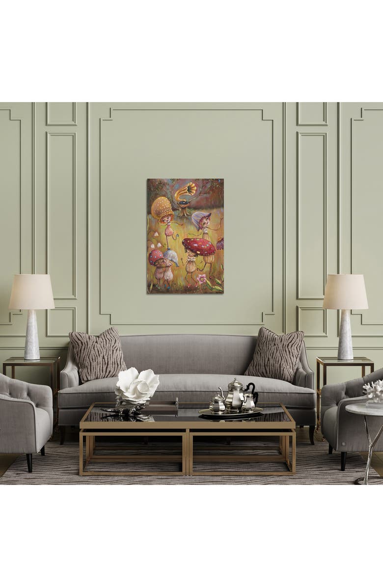 iCanvas Shroom Party by Heather Renaux Canvas Wall Art, Alternate, color, Green