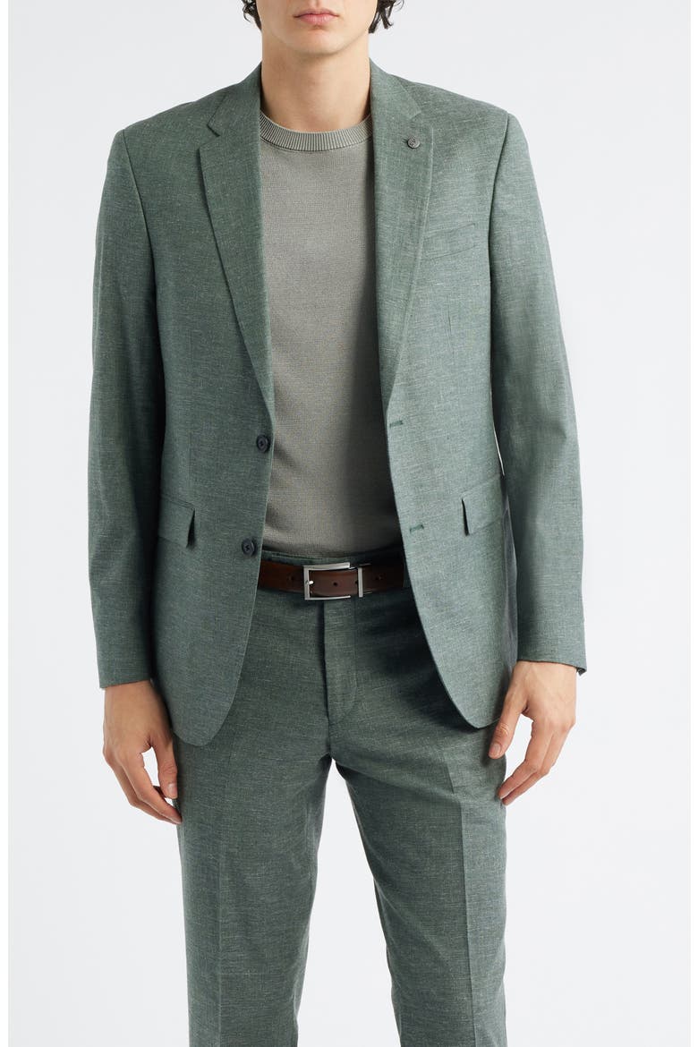 Ross Slim Fit Cotton Blend Suit, Alternate, color, OLIVE