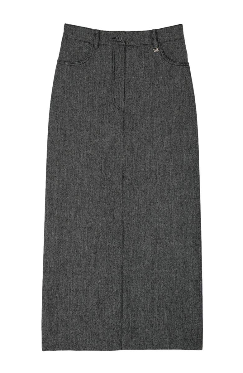 SANDRO Long slit skirt, Alternate, color, 