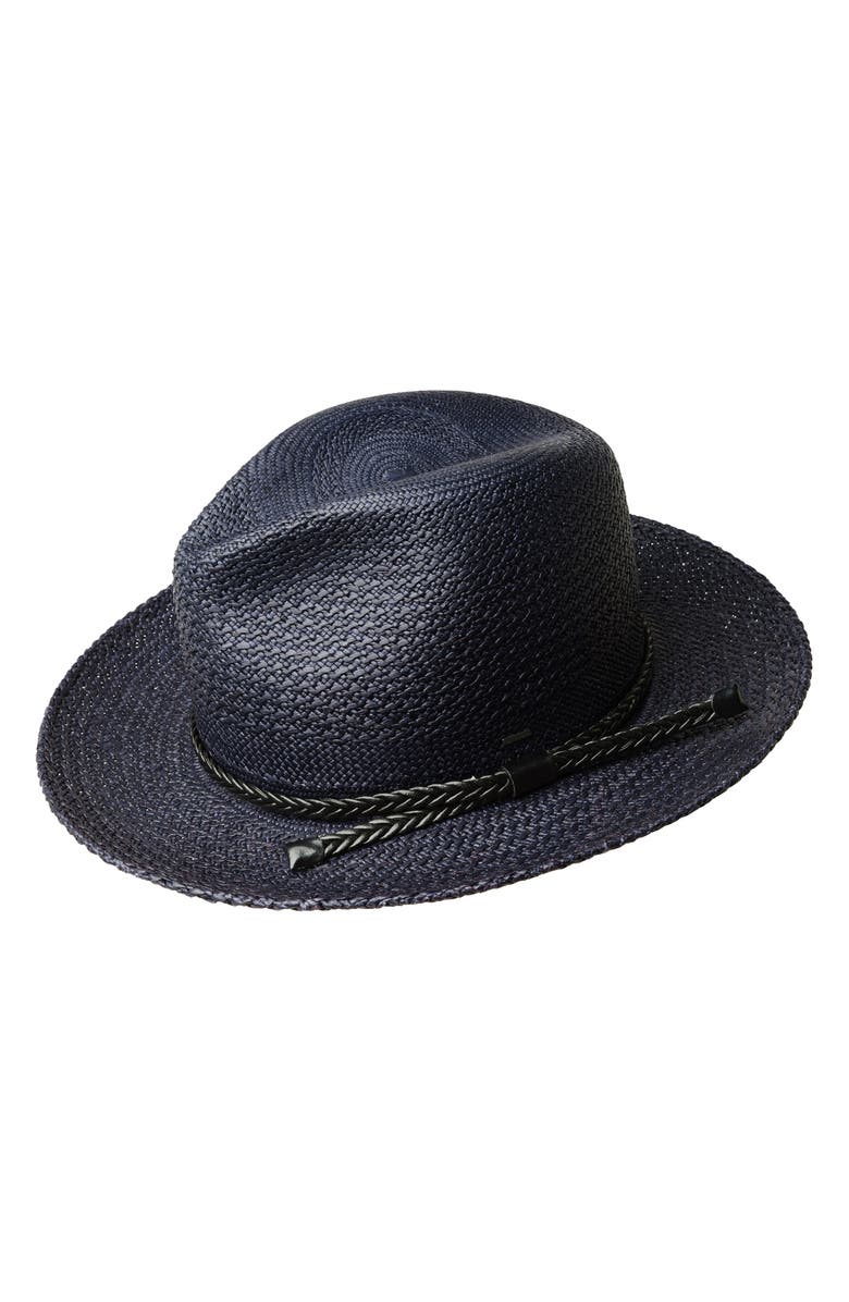 Bailey Crispin Straw Panama Hat, Main, color, Avion