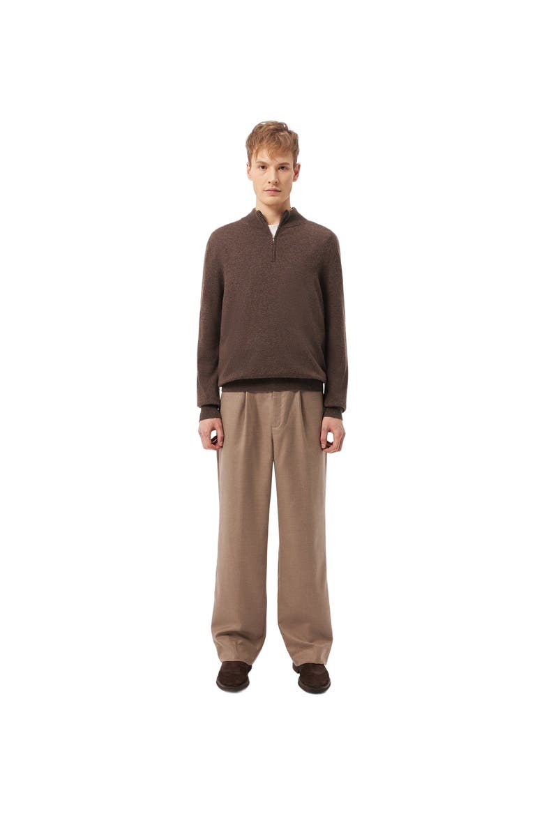 Essential Half-Zip Cashmere Sweater, Main, color, cocoa