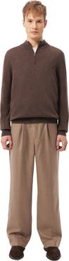 GOBI Mongolian Cashmere Essential Half-Zip Cashmere Sweater