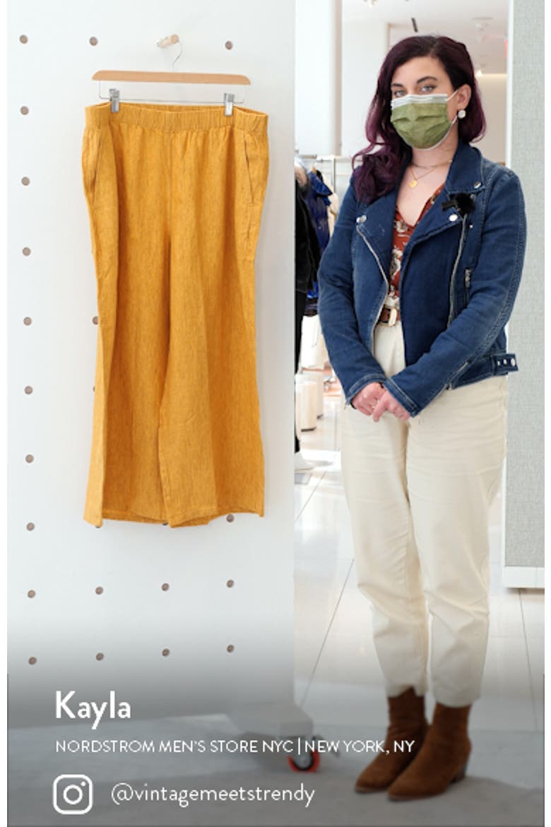 Organic Linen Crop Wide Leg Pants video