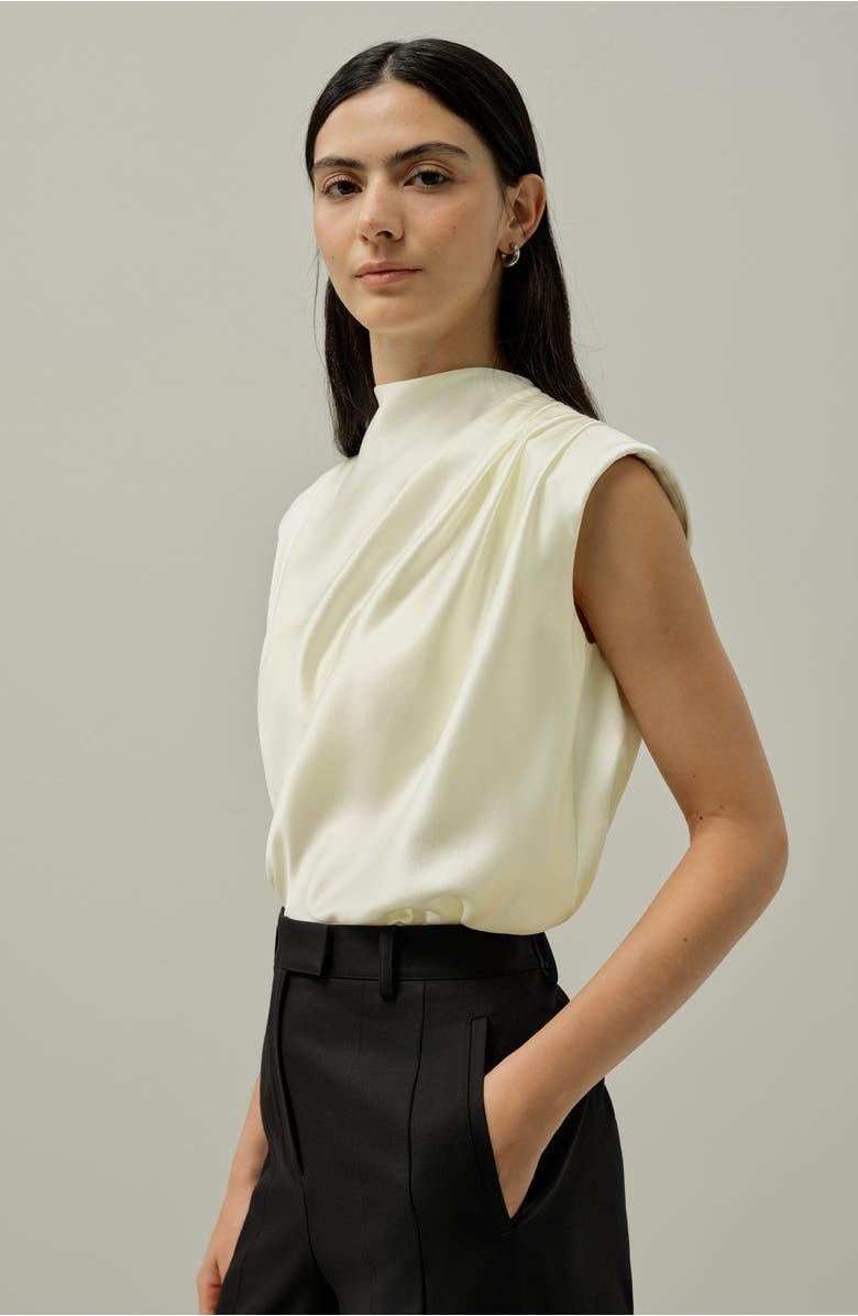 Lilysilk X Lydia Tomlinson Grace Top, Alternate, color, Lily White