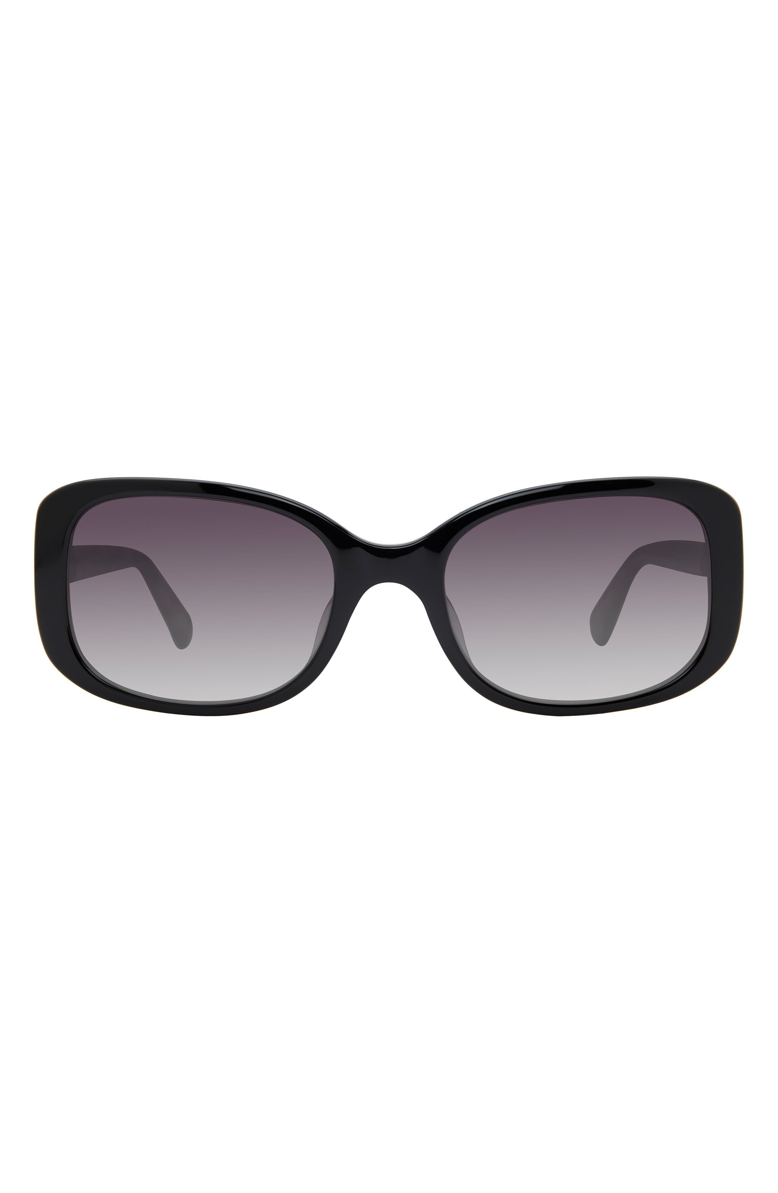 dionna 52mm polarized gradient rectangular sunglasses