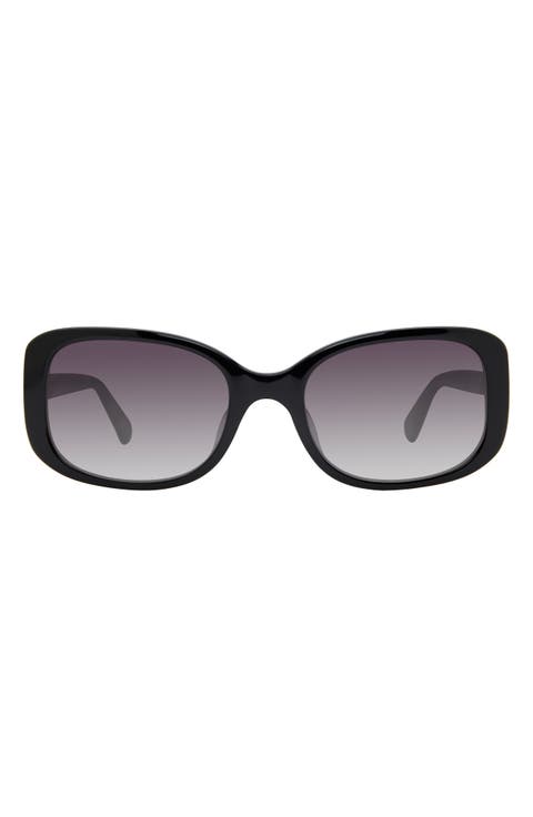 dionna 52mm polarized gradient rectangular sunglasses