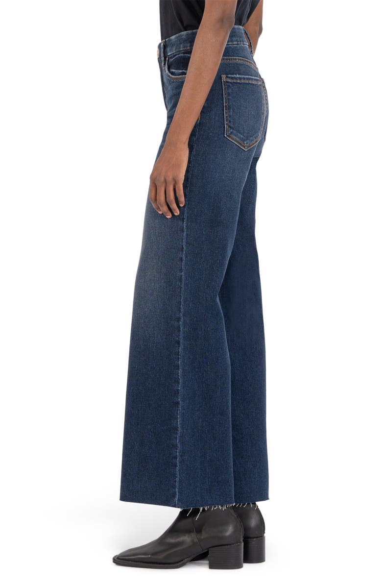 KUT from the Kloth Meg Fab Ab High Waist Raw Hem Ankle Wide Leg Jeans, Alternate, color, Exhibited