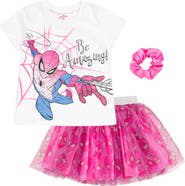 Marvel Spider-Man T-Shirt Skirt & Scrunchie Set
