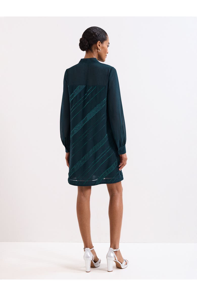 Sonali Satin Dress, Alternate, color, Teal