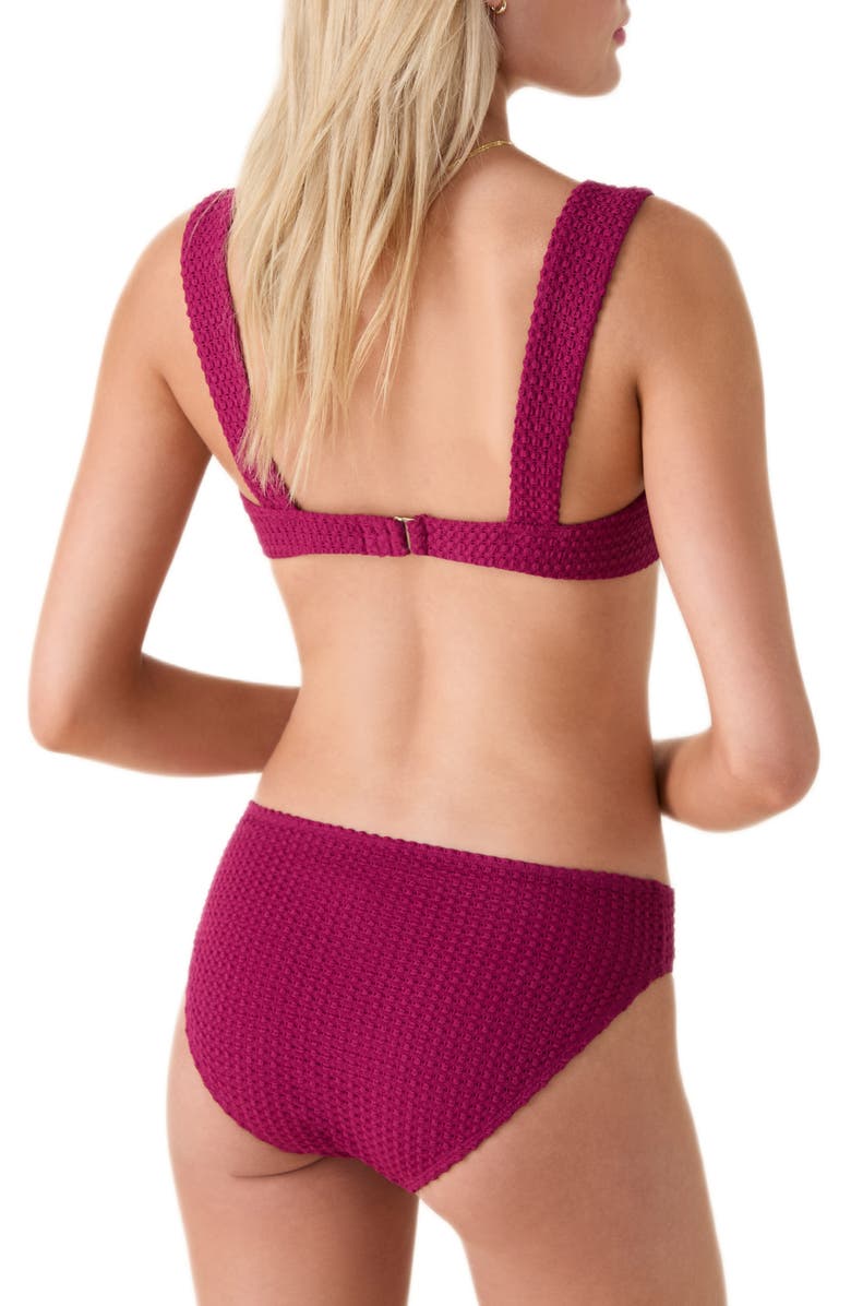 Andie The Kalama Bikini Top, Alternate, color, Merlot Crochet