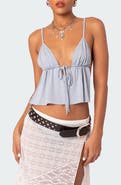 EDIKTED Rylee Tie Front Open Back Camisole