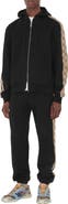 Burberry Check Trim Cotton Jogging Pants