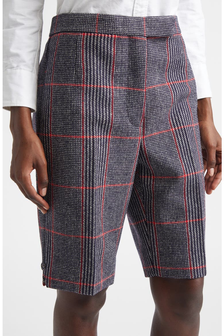Glen Plaid Backstrap Bermuda Shorts, Alternate, color, RED/BLUE/WHITE