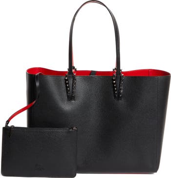 トートバッグ Christian Louboutin Cabata Large Tote Bag Cabata large - Tote bag - Calf leather and spikes - Black