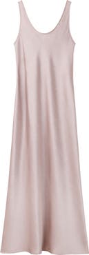 MANGO Luis Crinkled Satin Midi Slip Dress