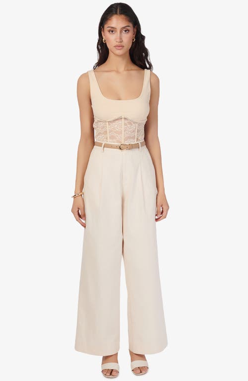 Shop Cami Nyc Jetta High Waist Cotton Wide Leg Pants In Bone