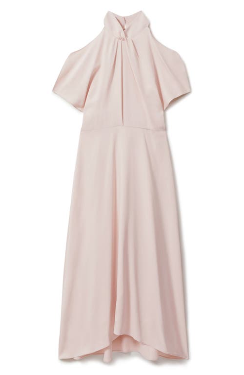Reiss Andressa Cold Shoulder Midi Dress In Beige