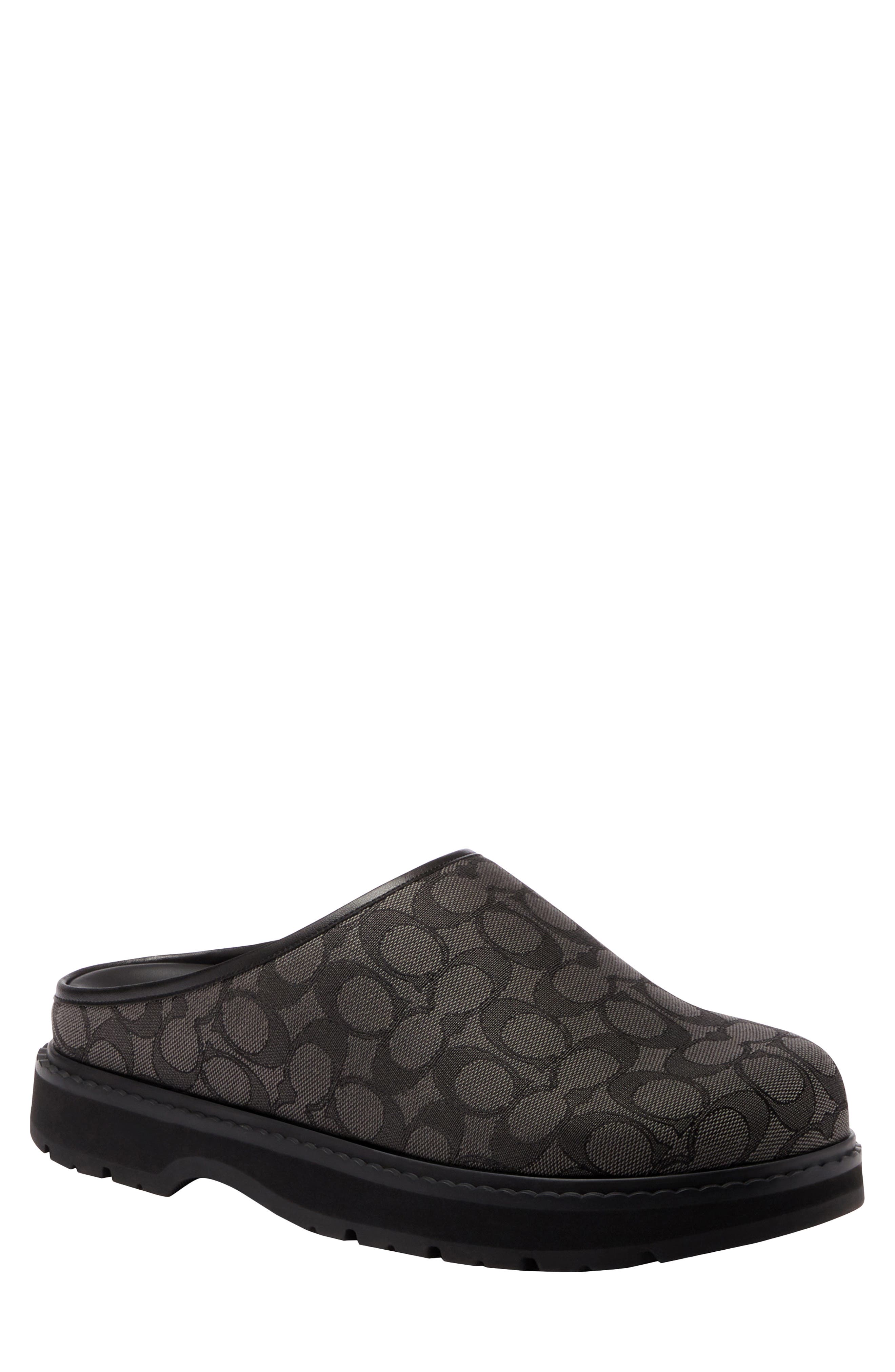 COACH Signature Jacquard Sport Clog, Main, color, Graphite/ Black