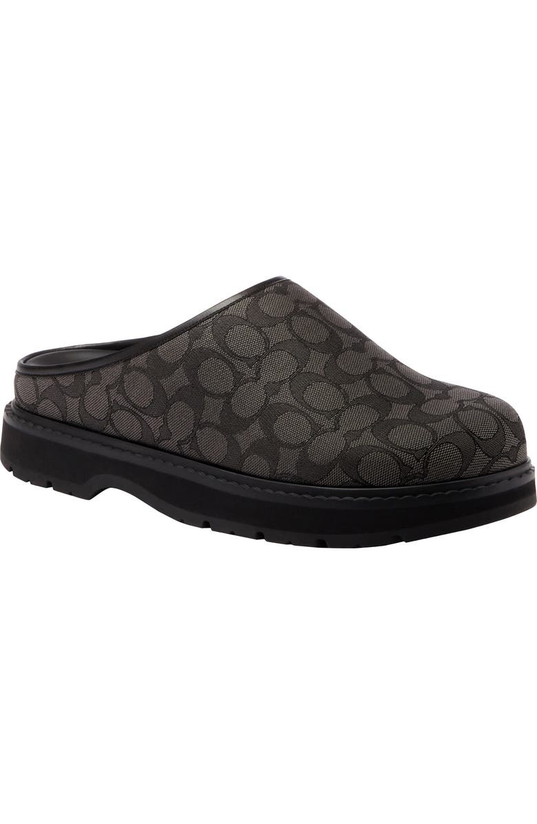 COACH Signature Jacquard Sport Clog, Main, color, Graphite/ Black
