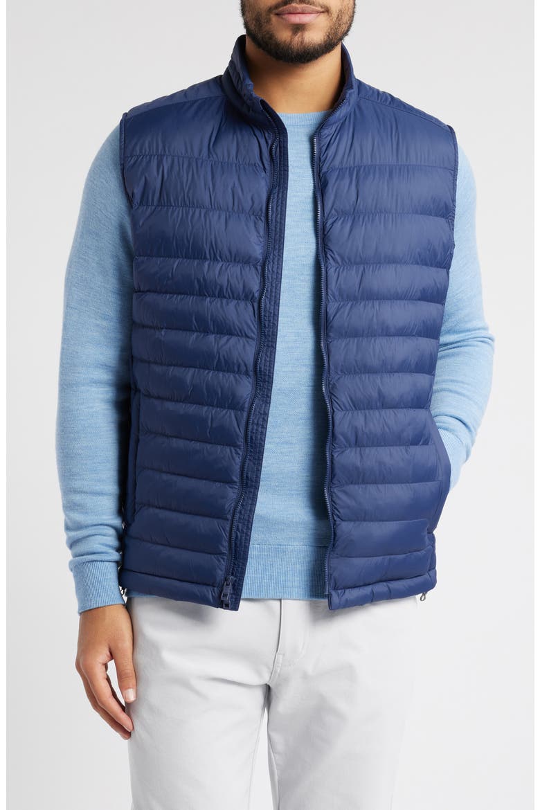 All Course Quilted Puffer Vest, Main, color, NAVY