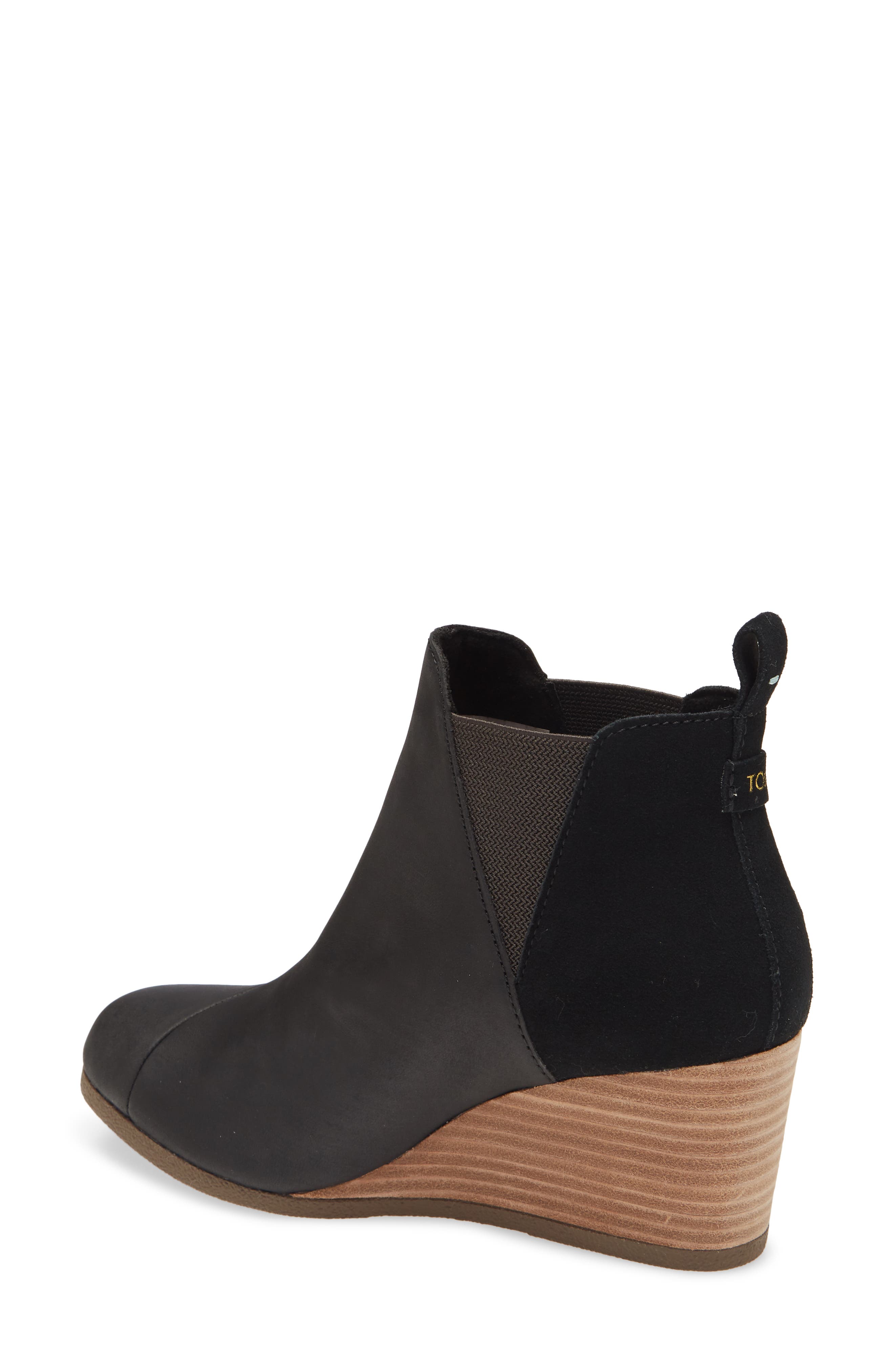 Kelsey Wedge Bootie, Alternate, color, BLACK