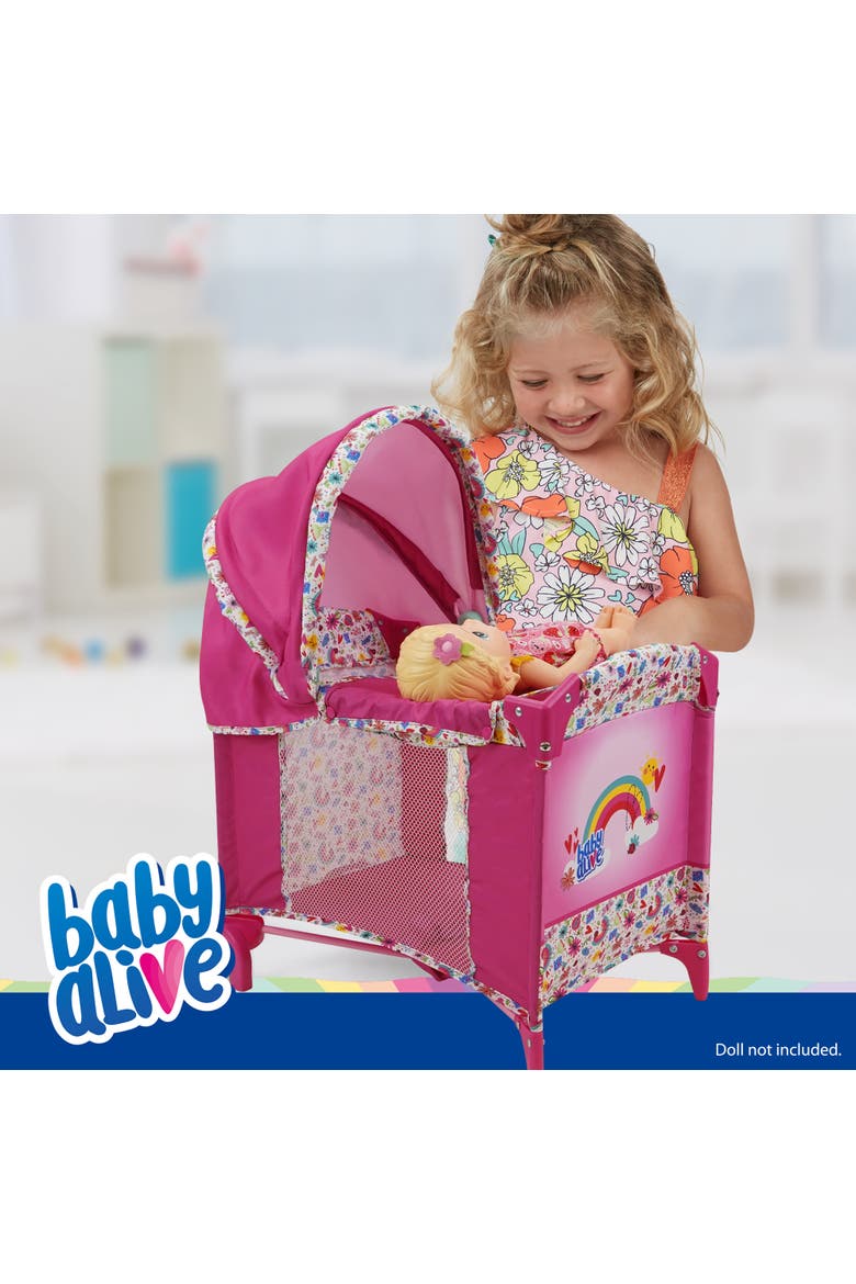 Deluxe Doll Play Yard Pink & Rainbow Fits Dolls Up To 18", Alternate, color, Pink