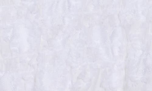 Elie Elie Tahari Ruffle Neck Sleeveless Peplum Top In White