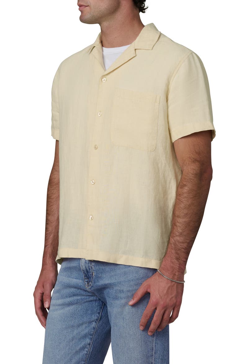 Slub Cotton Camp Shirt, Alternate, color, SUMMER SAND