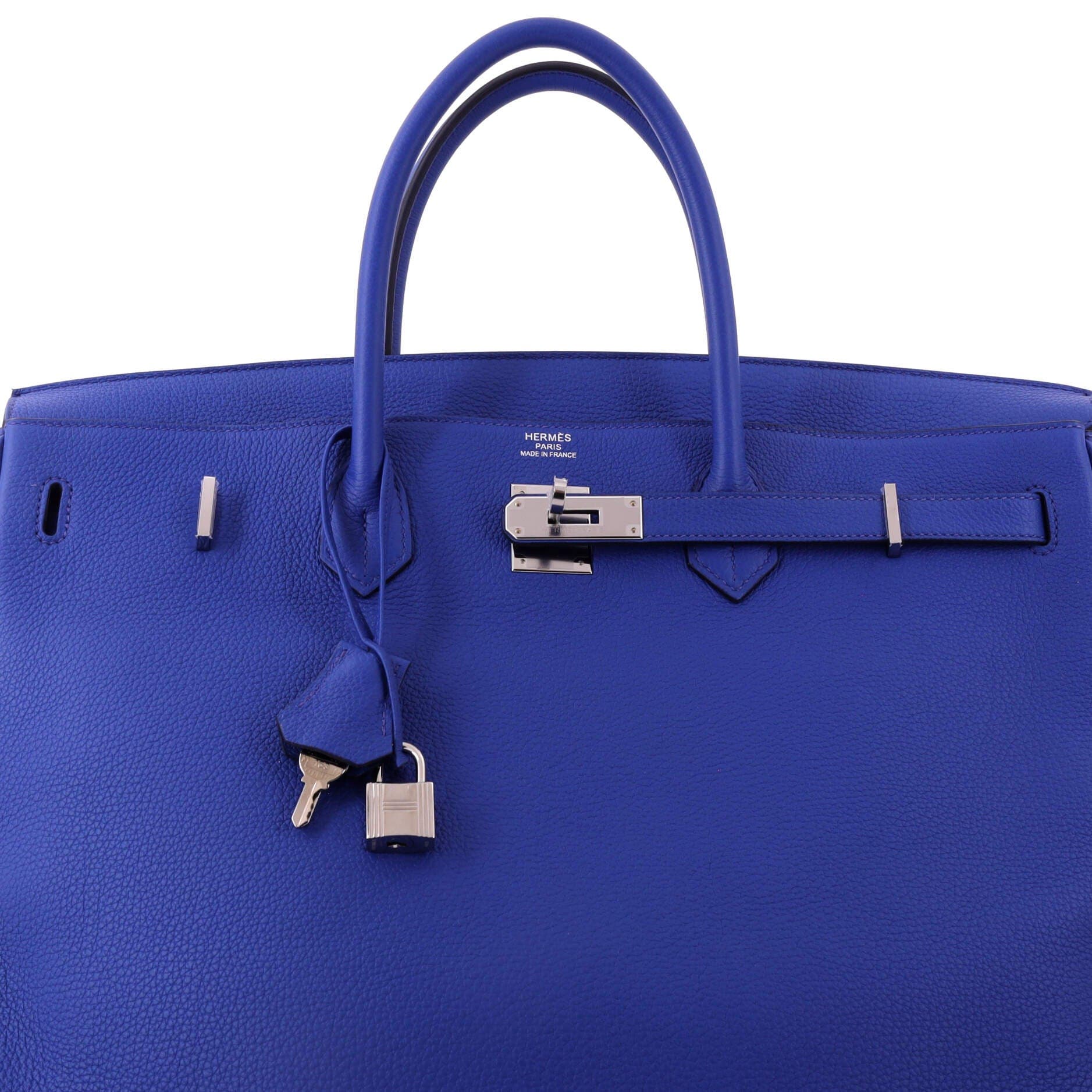 Birkin Handbag Blue Togo with Palladium Hardware 40, Alternate, color, Blue