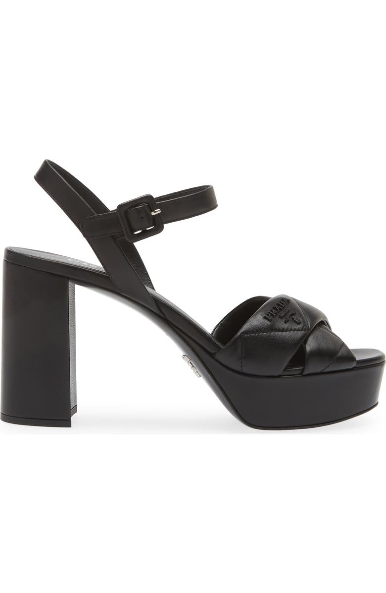 Prada Diagram Platform Sandal, Alternate, color,