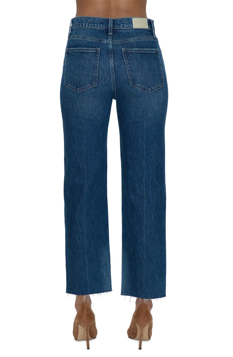 Pistola Charlie High Waist Raw Hem Ankle Straight Leg Jeans, Alternate, color,