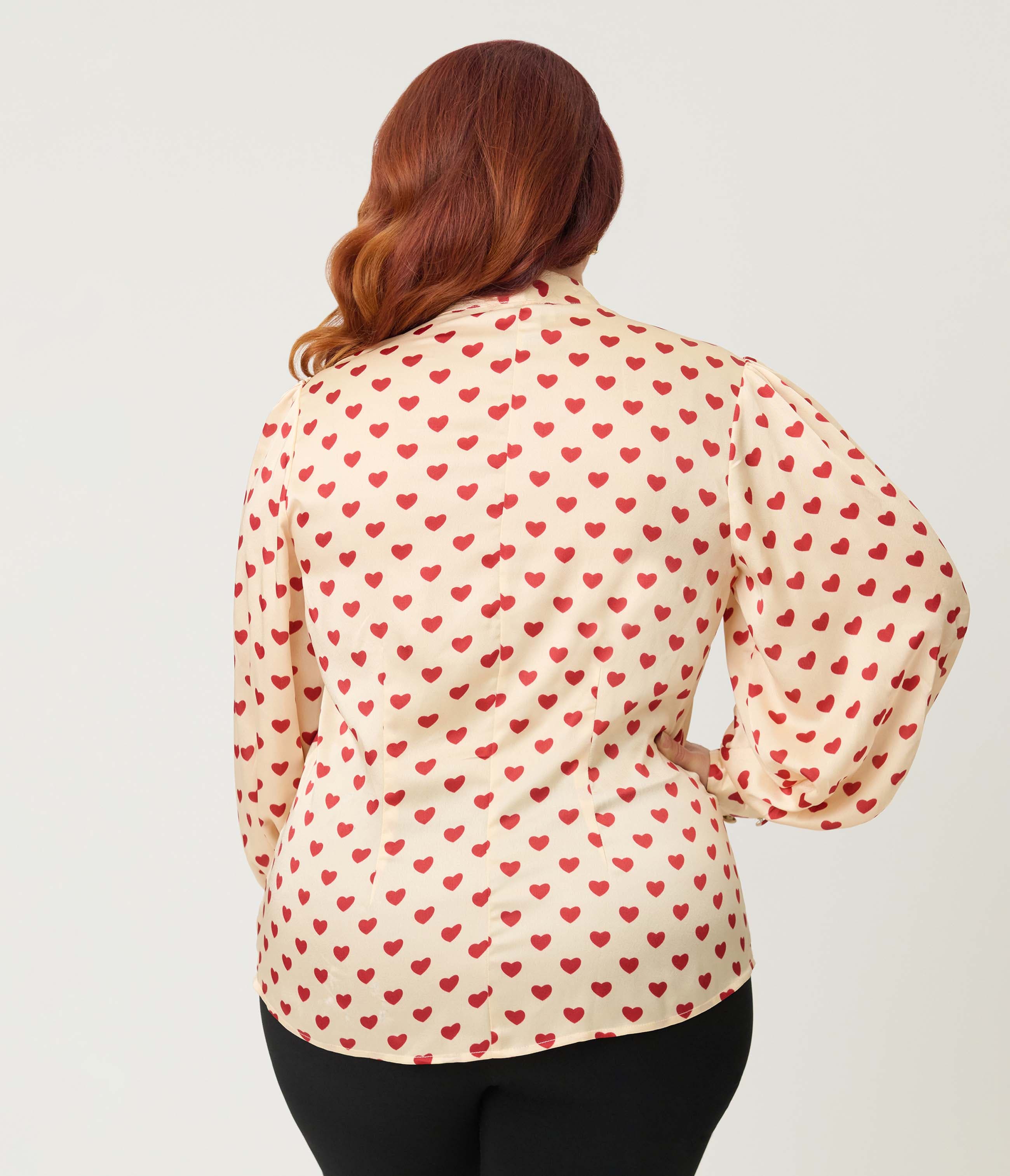 Plus Size Long Sleeve Neck Tie Gwen Blouse - image 2