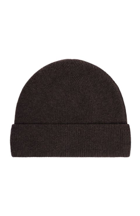 Knitted cashmere beanie