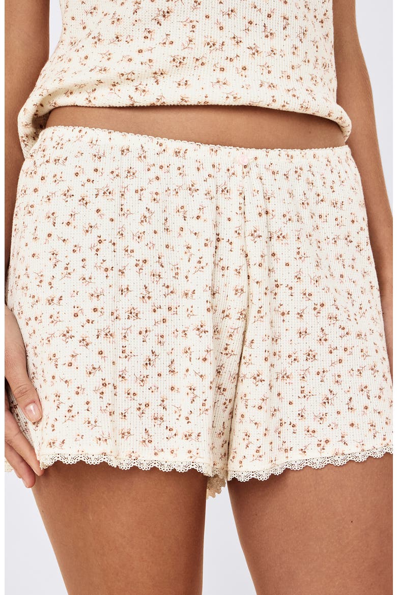 Claire Floral Waffle Knit Short Pajamas, Alternate, color, LOTTIE DITSY