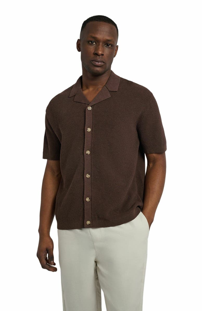Onia Cotton Linen Knit Camp Shirt, Alternate, color,
