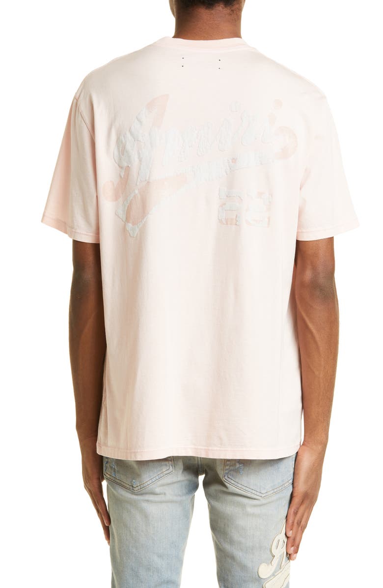 AMIRI 22 Distressed Logo Cotton Jersey T-Shirt, Alternate, color, 