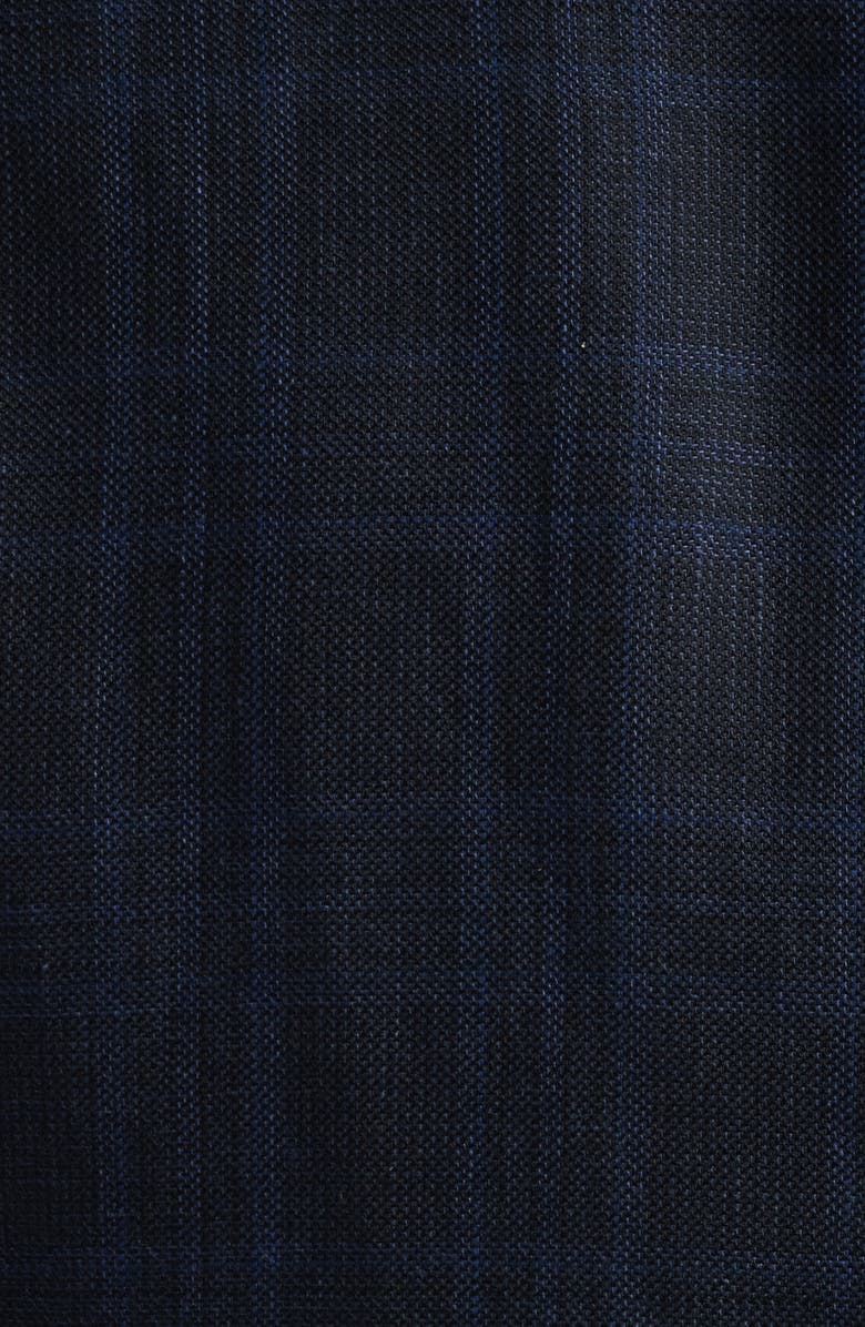 Vince Iker Regular Fit Plaid Linen & Wool Sport Coat, Alternate, color, Blue/ Black