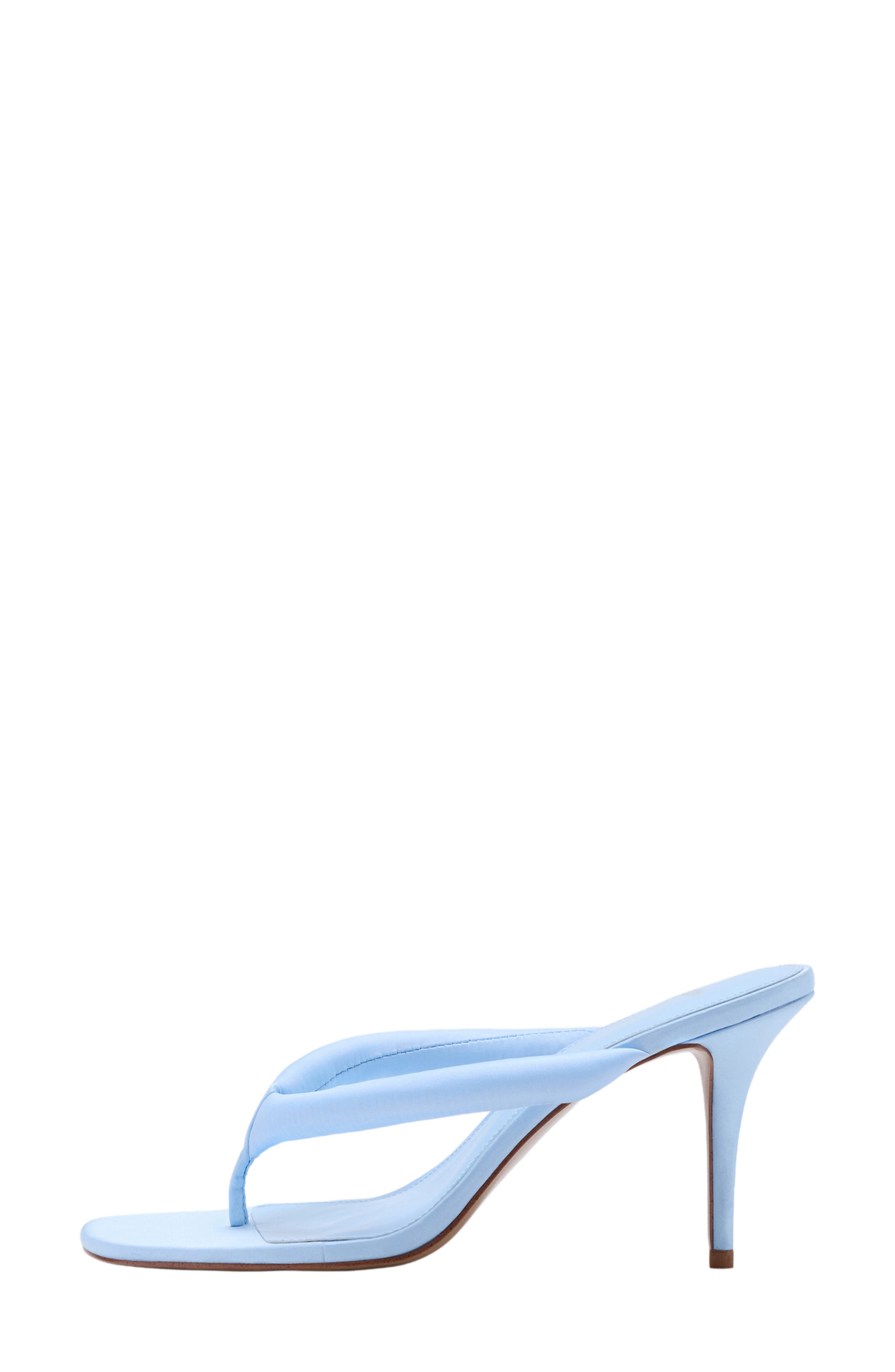 Padded Strap Stiletto Heel Sandal, Alternate, color, BLUE