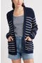 selected Navy Blazer- Ivory Jana Stripe