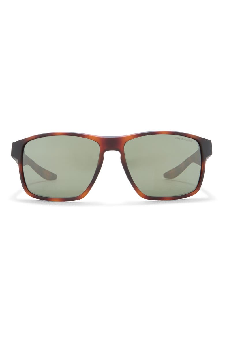 Essential Venture 59mm Square Sunglasses, Main, color, MATTE TORTOISE GREEN GUNMETAL