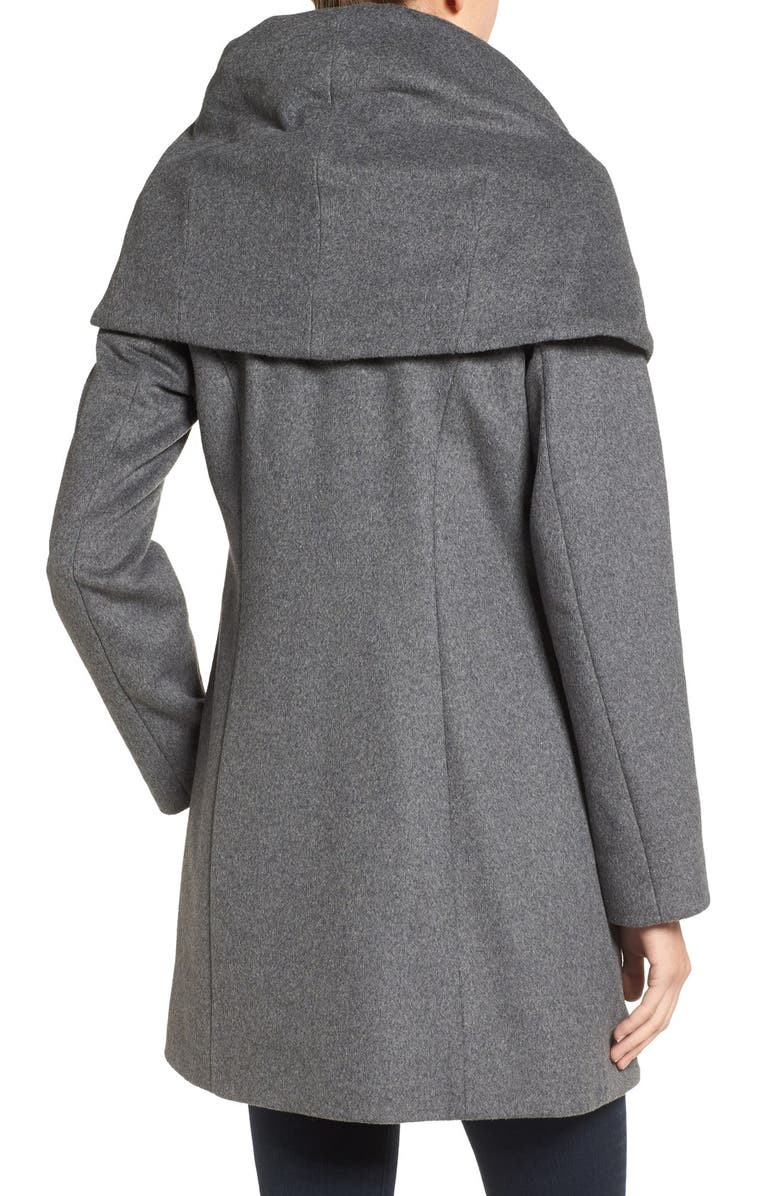 French Connection Wool Blend Wrap Coat, Alternate, color,