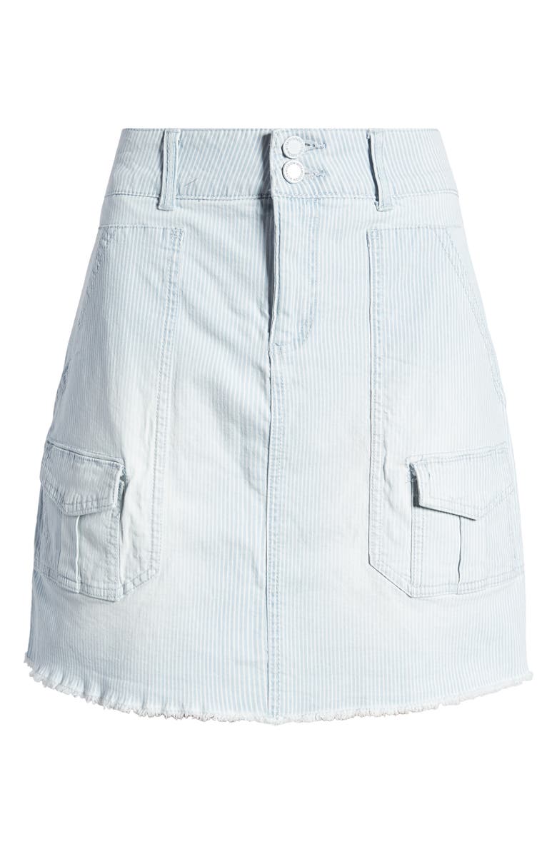 Wit & Wisdom 'Ab'Solution Stripe Patch Pocket Denim Skirt, Alternate, color, 